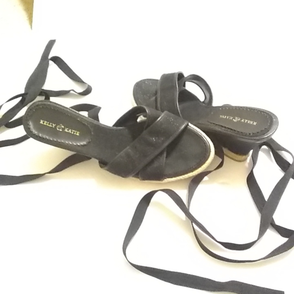 Kelly & Katie Wedge Ribbon Tie Heels